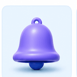 3D notification bell
