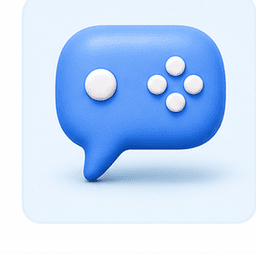 3D blue chat icon