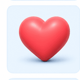 3D red heart