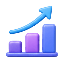 3D growth icon