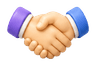3D handshake icon