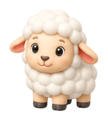 3D sheep icon